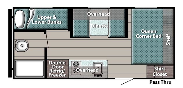 2024 GULFSTREAM AMERI-LITE 199DD, , floor-plans-day image number 0